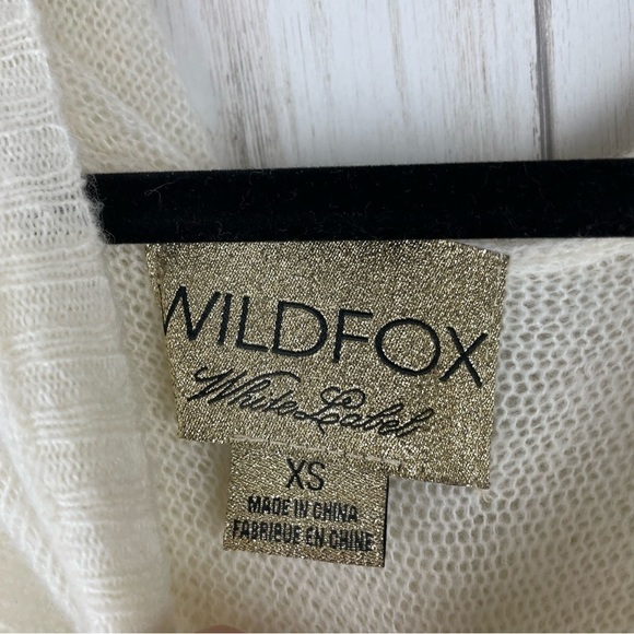 Wildfox RARE white label happy face sequin knit hooded poncho - Picture 3 of 6